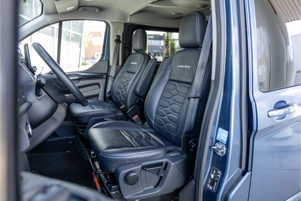 Ford Transit Custom 320 2.0 TDCI L2H1 Platinum Edition DC | Bi-Xenon | Navigatie | CarPlay | Camera | Lederen bekleding | Stoelverwarming | L+R Schuifdeur | DAB | Dubbel cabine | Nieuwe APK | Euro 6