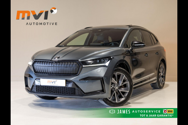 Škoda ENYAQ iV 60 Founders Edition Black Sportline SoH 92% / 179pk / Panorama dak / Achteruitrij camera / Memory stoelen /
