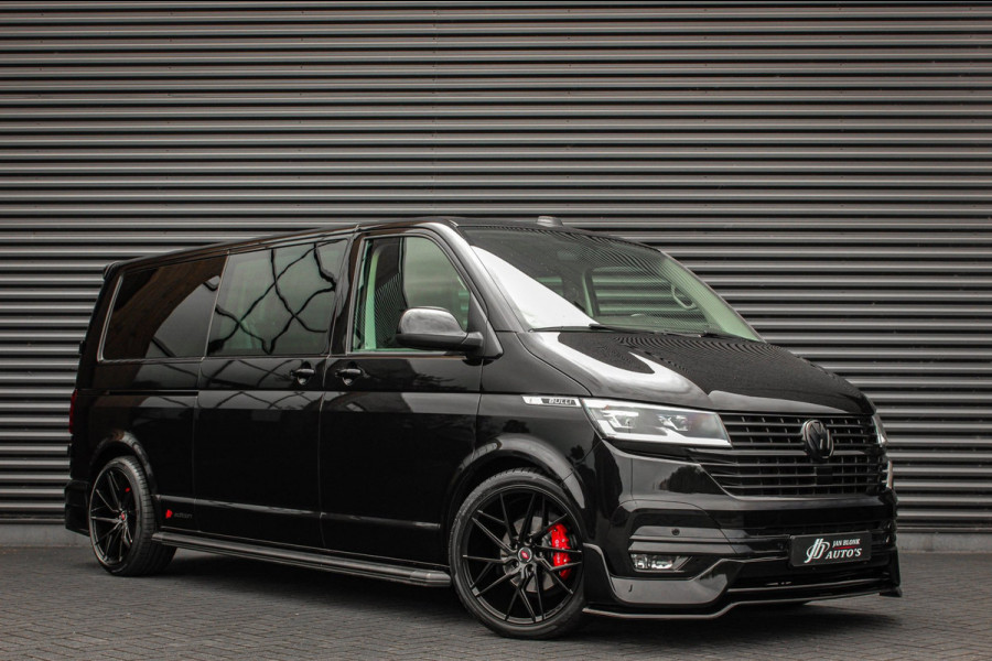 Volkswagen Transporter 2.0 TDI L2H1 150PK BULLI DC DUBBEL CABINE / LEIGHTONVANS BODYKIT / FULL OPTIONS / LEDER / FULL BLACK /APPLE
