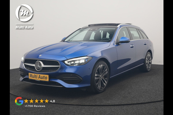 Mercedes-Benz C-Klasse Estate 300 e Avantgarde 313pk Dealer O.H | Trekhaak Af Fabriek | Panodak | Adaptive Cruise | 360 Camera | Digital LED | Head Up | Lederen Sportstoelen Verwarmd | Keyless | Apple Carplay | Virtual | Sfeerverlichting | Navigatie | DAB