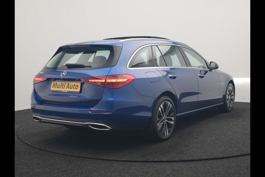 Mercedes-Benz C-Klasse Estate 300 e Avantgarde 313pk Dealer O.H | Trekhaak Af Fabriek | Panodak | Adaptive Cruise | 360 Camera | Digital LED | Head Up | Lederen Sportstoelen Verwarmd | Keyless | Apple Carplay | Virtual | Sfeerverlichting | Navigatie | DAB