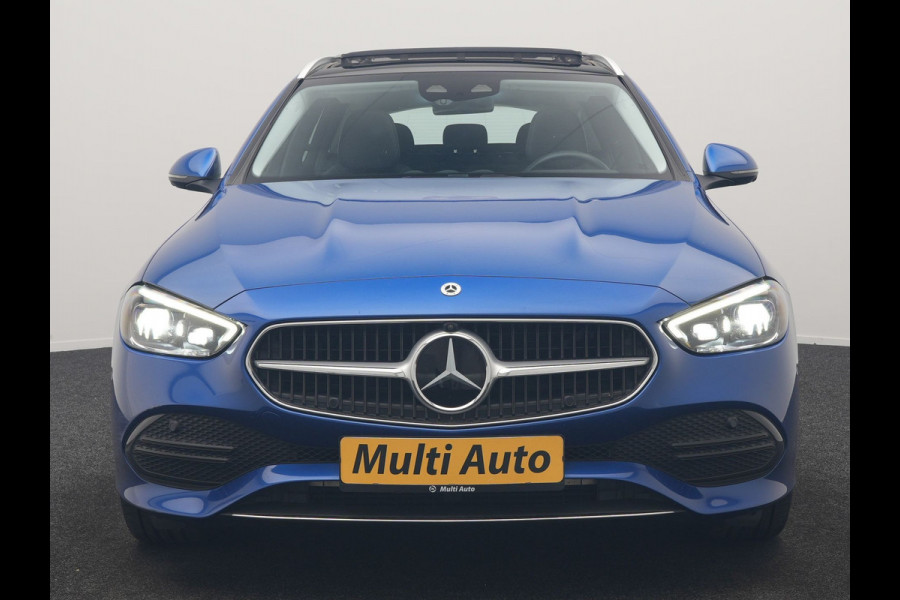 Mercedes-Benz C-Klasse Estate 300 e Avantgarde 313pk Dealer O.H | Trekhaak Af Fabriek | Panodak | Adaptive Cruise | 360 Camera | Digital LED | Head Up | Lederen Sportstoelen Verwarmd | Keyless | Apple Carplay | Virtual | Sfeerverlichting | Navigatie | DAB