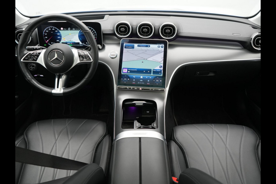 Mercedes-Benz C-Klasse Estate 300 e Avantgarde 313pk Dealer O.H | Trekhaak Af Fabriek | Panodak | Adaptive Cruise | 360 Camera | Digital LED | Head Up | Lederen Sportstoelen Verwarmd | Keyless | Apple Carplay | Virtual | Sfeerverlichting | Navigatie | DAB