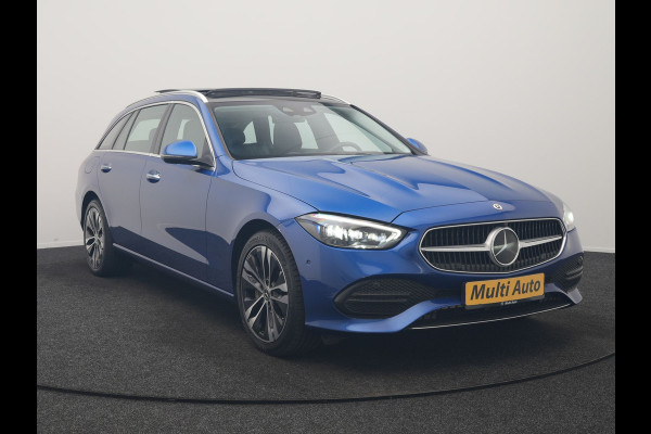 Mercedes-Benz C-Klasse Estate 300 e Avantgarde 313pk Dealer O.H | Trekhaak Af Fabriek | Panodak | Adaptive Cruise | 360 Camera | Digital LED | Head Up | Lederen Sportstoelen Verwarmd | Keyless | Apple Carplay | Virtual | Sfeerverlichting | Navigatie | DAB
