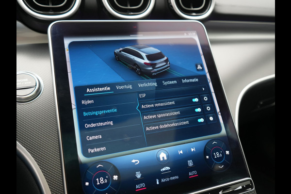 Mercedes-Benz C-Klasse Estate 300 e Avantgarde 313pk Dealer O.H | Trekhaak Af Fabriek | Panodak | Adaptive Cruise | 360 Camera | Digital LED | Head Up | Lederen Sportstoelen Verwarmd | Keyless | Apple Carplay | Virtual | Sfeerverlichting | Navigatie | DAB