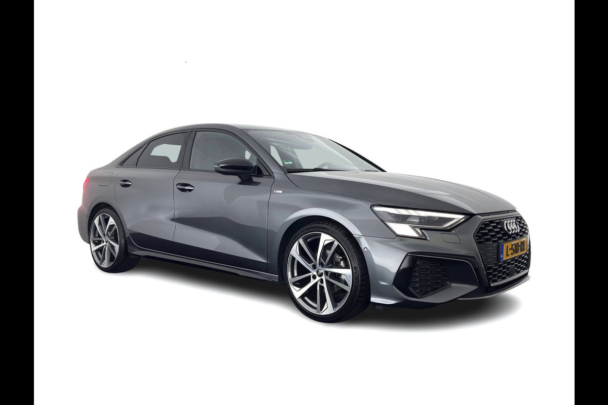 Audi A3 Limousine 30 TFSI S edition S-Line MHEV (INCL-BTW) Aut. *LEATHER | MATRIX-LED | HEATED-SPORTSEATS | ADAPTIVE-CRUISE | CAMERA | DIGI-COCKPIT | NAVI-FULLMAP | PRIVACY-GLASS | AMBIENT-LIGHT | SHIFT-PADDLES | ECC | PDC | 18''ALU*