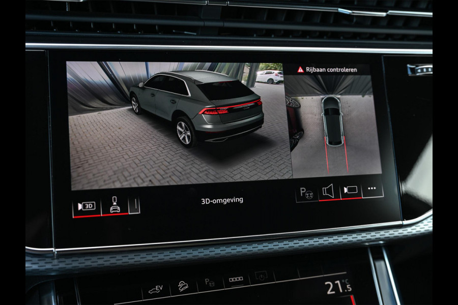 Audi Q8 60 TFSI e quattro Pro Line S Competition | Panoramadak | Stoelmassage + Ventilatie | 360 Camera | B&O | Adaptive Cruise | Luchtvering | Ambiance Interieur | Stoelverwarming V+A | Memory Seat | Trekhaak |