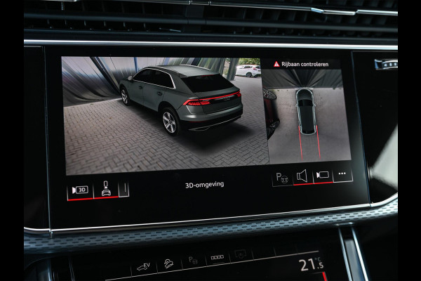 Audi Q8 60 TFSI e quattro Pro Line S Competition | Panoramadak | Stoelmassage + Ventilatie | 360 Camera | B&O | Adaptive Cruise | Luchtvering | Ambiance Interieur | Stoelverwarming V+A | Memory Seat | Trekhaak |