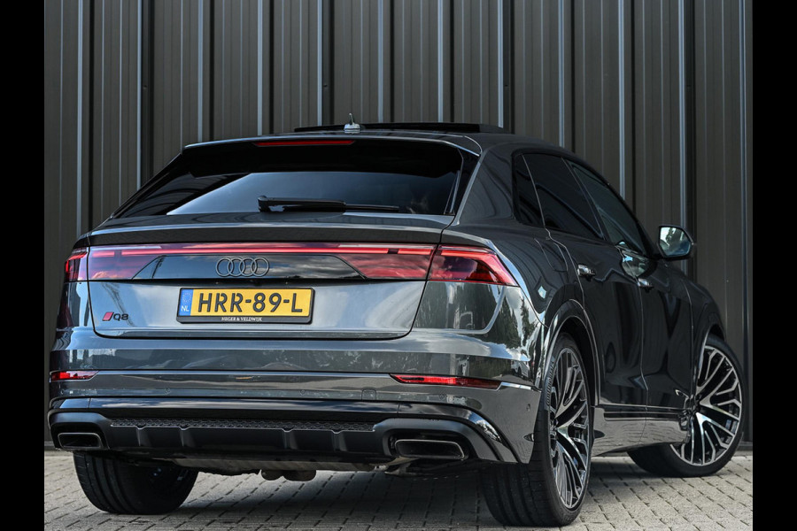 Audi Q8 60 TFSI e quattro Pro Line S Competition | Panoramadak | Stoelmassage + Ventilatie | 360 Camera | B&O | Adaptive Cruise | Luchtvering | Ambiance Interieur | Stoelverwarming V+A | Memory Seat | Trekhaak |