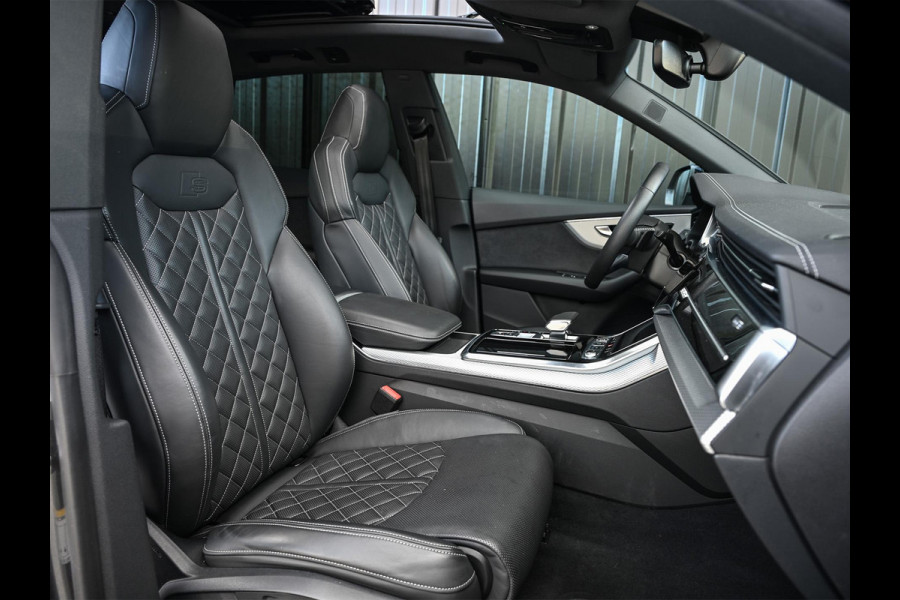 Audi Q8 60 TFSI e quattro Pro Line S Competition | Panoramadak | Stoelmassage + Ventilatie | 360 Camera | B&O | Adaptive Cruise | Luchtvering | Ambiance Interieur | Stoelverwarming V+A | Memory Seat | Trekhaak |