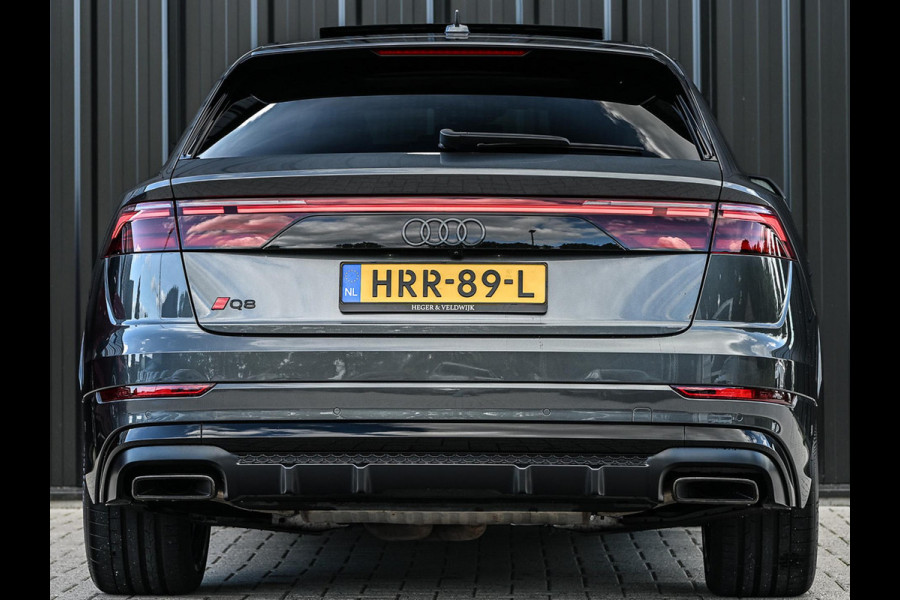 Audi Q8 60 TFSI e quattro Pro Line S Competition | Panoramadak | Stoelmassage + Ventilatie | 360 Camera | B&O | Adaptive Cruise | Luchtvering | Ambiance Interieur | Stoelverwarming V+A | Memory Seat | Trekhaak |