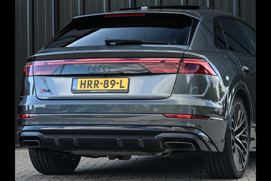 Audi Q8 60 TFSI e quattro Pro Line S Competition | Panoramadak | Stoelmassage + Ventilatie | 360 Camera | B&O | Adaptive Cruise | Luchtvering | Ambiance Interieur | Stoelverwarming V+A | Memory Seat | Trekhaak |