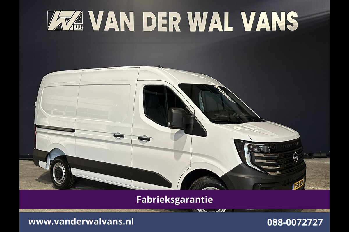 Nissan Interstar 2.3 dCi 131pk L2H2 Fabrieksgarantie Euro6 Airco | LED | Apple Carplay | Cruisecontrol | Android Auto Parkeersensoren, Bijrijdersbank, 2500kg trekvermogen