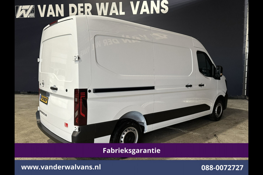 Nissan Interstar 2.3 dCi 131pk L2H2 Fabrieksgarantie Euro6 Airco | LED | Apple Carplay | Cruisecontrol | Android Auto Parkeersensoren, Bijrijdersbank, 2500kg trekvermogen
