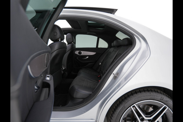 Mercedes-Benz C-Klasse 300 e Business Solution AMG Limited Night-Pack (Plug-in) {SoH-94%} (INCL-BTW) Aut. *PANO | LEATHER-MICROFIBRE | MULTIBEAM-LED | TOPVIEW | DIGI-COCKPIT | BLINDSPOT | HEATED-SPORTSEATS | SHIFTPADDLES | NAVI-FULLAMP | PRIVACY-GLASS | PDC | CRUISE | TOWBAR | 18"