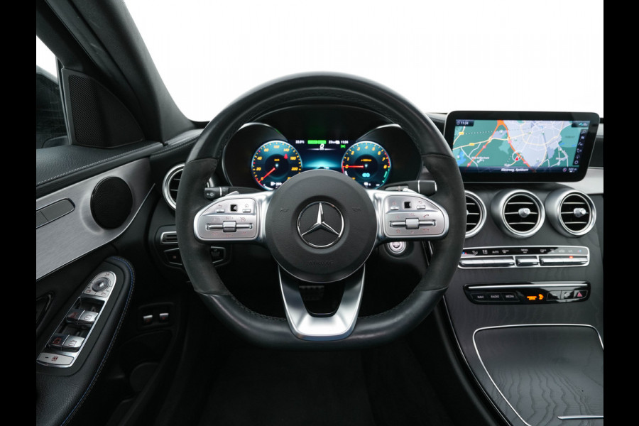 Mercedes-Benz C-Klasse 300 e Business Solution AMG Limited Night-Pack (Plug-in) {SoH-94%} (INCL-BTW) Aut. *PANO | LEATHER-MICROFIBRE | MULTIBEAM-LED | TOPVIEW | DIGI-COCKPIT | BLINDSPOT | HEATED-SPORTSEATS | SHIFTPADDLES | NAVI-FULLAMP | PRIVACY-GLASS | PDC | CRUISE | TOWBAR | 18"
