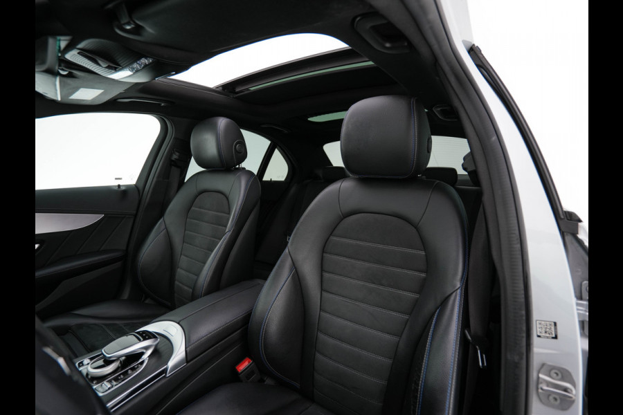 Mercedes-Benz C-Klasse 300 e Business Solution AMG Limited Night-Pack (Plug-in) {SoH-94%} (INCL-BTW) Aut. *PANO | LEATHER-MICROFIBRE | MULTIBEAM-LED | TOPVIEW | DIGI-COCKPIT | BLINDSPOT | HEATED-SPORTSEATS | SHIFTPADDLES | NAVI-FULLAMP | PRIVACY-GLASS | PDC | CRUISE | TOWBAR | 18"