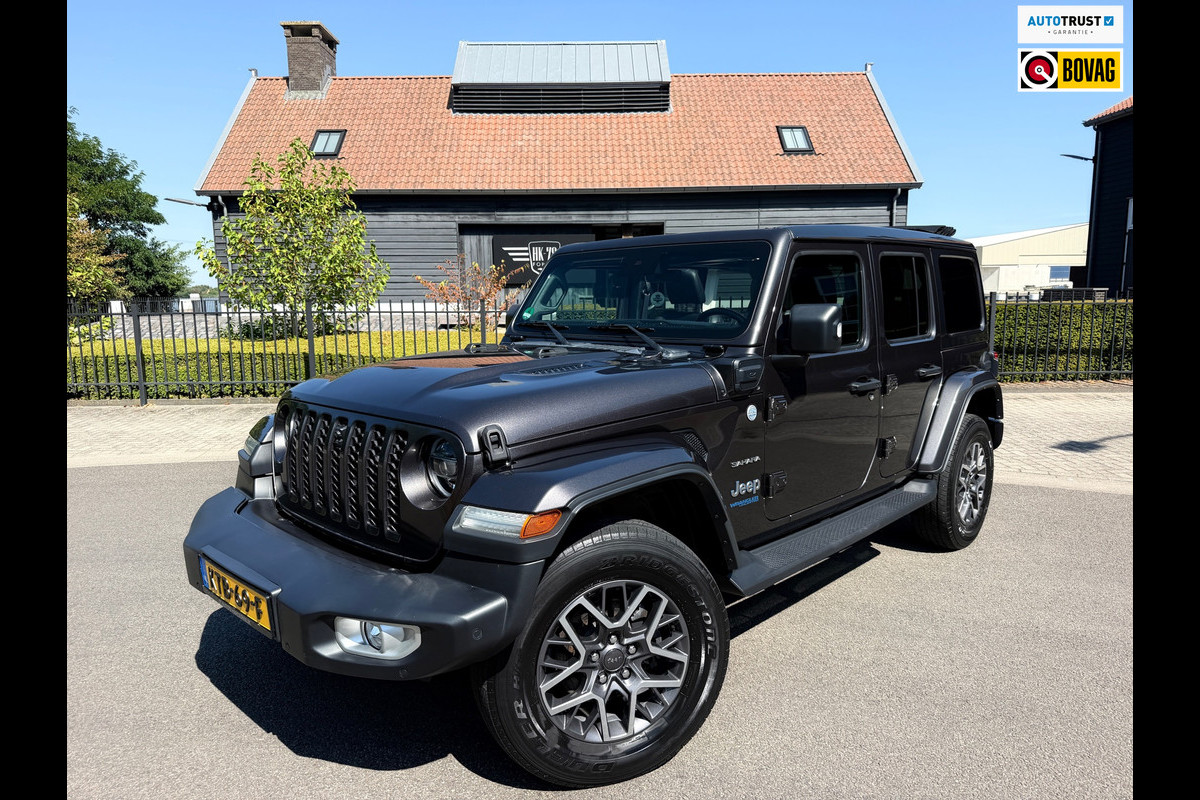 Jeep Wrangler UNLIMITED Jeep Wrangler 380 Unlimited/Sahara 2.0 PHEV Softtop AWD 4x4 Leer Navi Led-Xenon