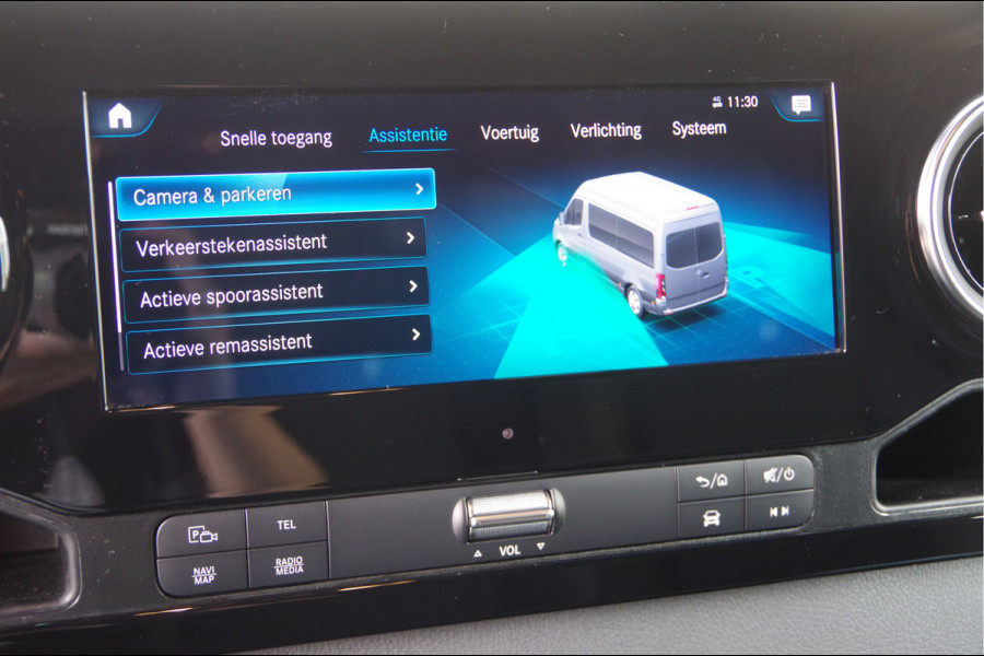 Mercedes-Benz Sprinter 319 3.0 CDI V6 L2H1 3-ZITS, AUT. LED, LEDER, 360 CAMERA, ADAPT. CRUISE, STOELVERWARMING, 10'' MBUX, STANDKACHEL, CLIMA, TREKHAAK