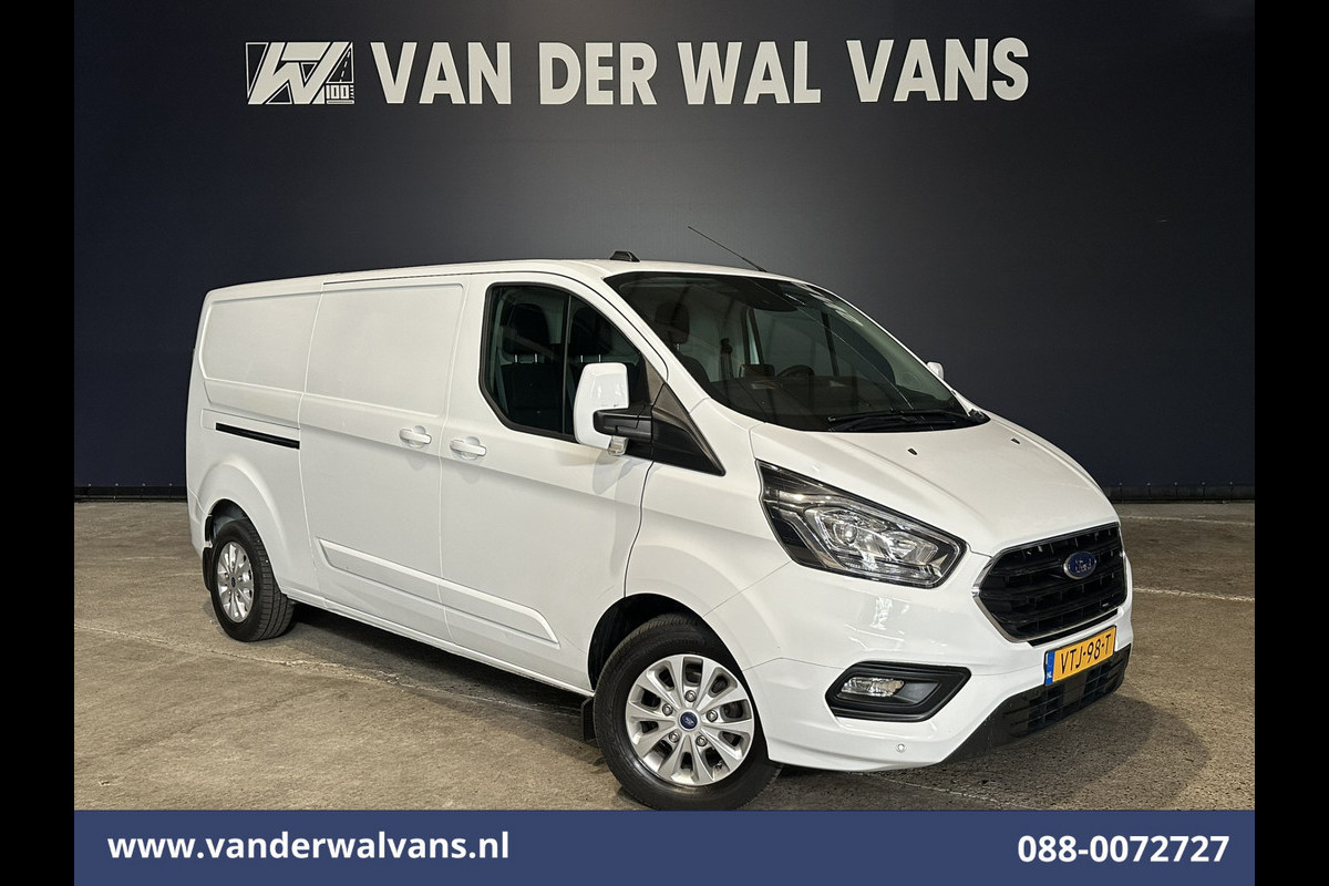 Ford Transit Custom 2.0 TDCI 130pk L2H1 Euro6 Airco | Navigatie | Apple Carplay | LED | Cruisecontrol | 2800kg Trekhaak Android Auto, Verwarmde voorruit, Stoelverwarming, Parkeersensoren, Bijrijdersbank