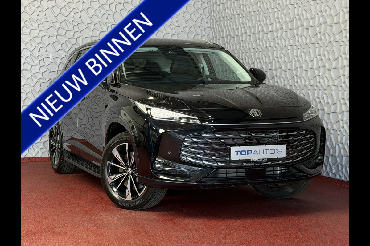 MG MG HS PHEV 1.5 TGDI LUXURY PHEV PLUG-IN HYBRIDE | LEER | 272PK NIEUWE AUTO | >1.000 KM TOTAAL BEREIK | 360° CAMERA | ELEKTRISCHE ACHTERKLEP