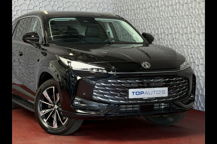 MG MG HS PHEV 1.5 TGDI LUXURY PHEV PLUG-IN HYBRIDE | LEER | 272PK NIEUWE AUTO | >1.000 KM TOTAAL BEREIK | 360° CAMERA | ELEKTRISCHE ACHTERKLEP