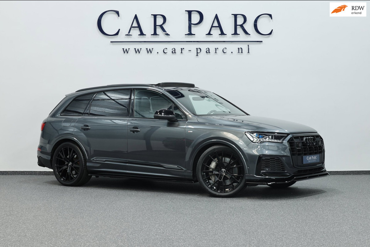 Audi Q7 55 TFSI e quattro 381+PK 3x S-line BTW/MAXTON/B&O/SFEER/PANO/LUCHT/ALCANTARA+S.VERWARMING+MEMORY/22"/ACC/12 MND GARANTIE