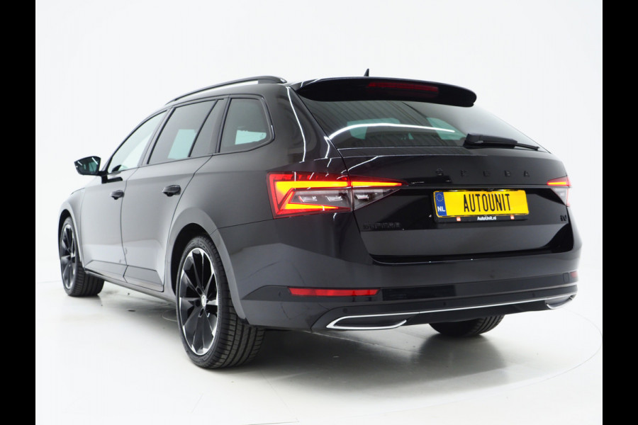 Škoda Superb Combi 1.4 TSI iV Sportline | Leder/Alcantara | Trekhaak | Carbon | 360 | Memory | Keyless | Adaptive Cruise