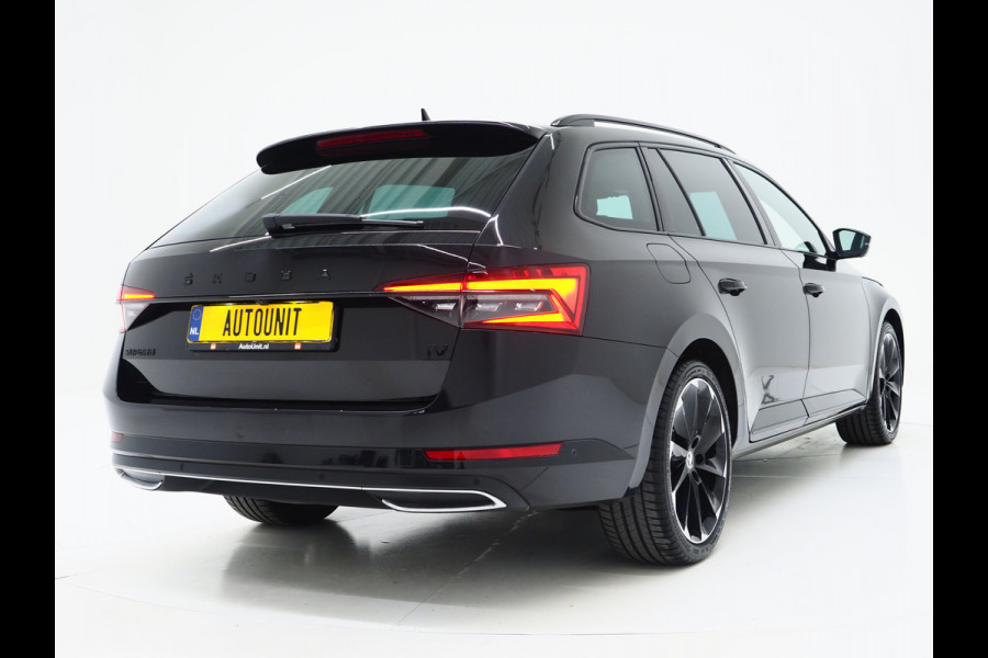 Škoda Superb Combi 1.4 TSI iV Sportline | Leder/Alcantara | Trekhaak | Carbon | 360 | Memory | Keyless | Adaptive Cruise