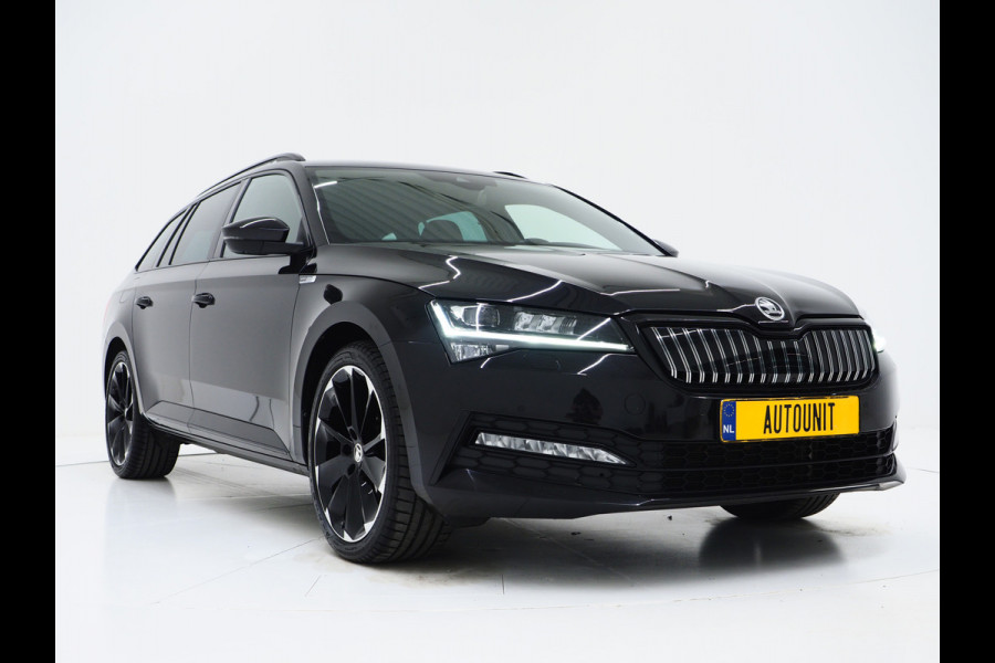 Škoda Superb Combi 1.4 TSI iV Sportline | Leder/Alcantara | Trekhaak | Carbon | 360 | Memory | Keyless | Adaptive Cruise