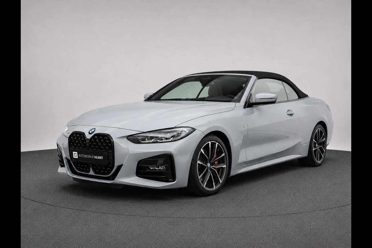 BMW 4 Serie Cabrio 420i M-Sport | Brooklyn Grey | Harman Kardon | 19 inch | Facelift | Widescreen | Stoelverwarming | Carbon