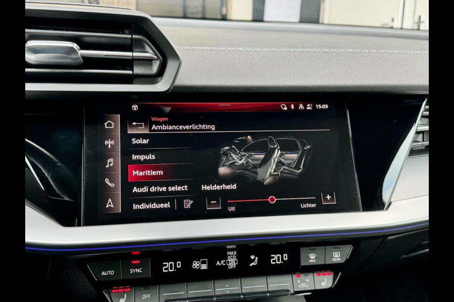 Audi S3 Limousine 2.0 TFSI quattro 310+PK LED/VIRTUAL/B&O/PANO/SFEER/LEER+ALCANTARA+S.VERWARMING/19" LMV/ACC/LINE/12 MND GARANTIE!