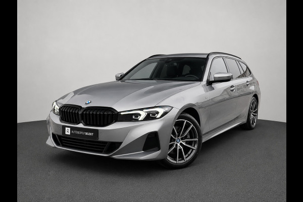 BMW 3 Serie Touring 320e | Trekhaak | SOH 95% | Carplay | Camera | Skyscraper grau | Sfeerverlichting | Widescreen | M Shadow