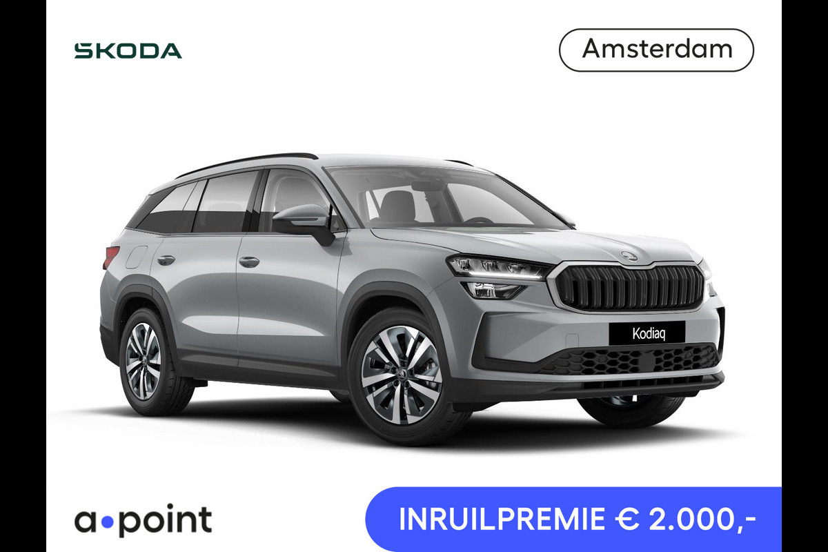Škoda Kodiaq 1.5 TSI PHEV Edition 204 pk 6 versn. DSG | Sunset | Trekhaak |  18" lichtmetalen velgen Soira aero, zilver