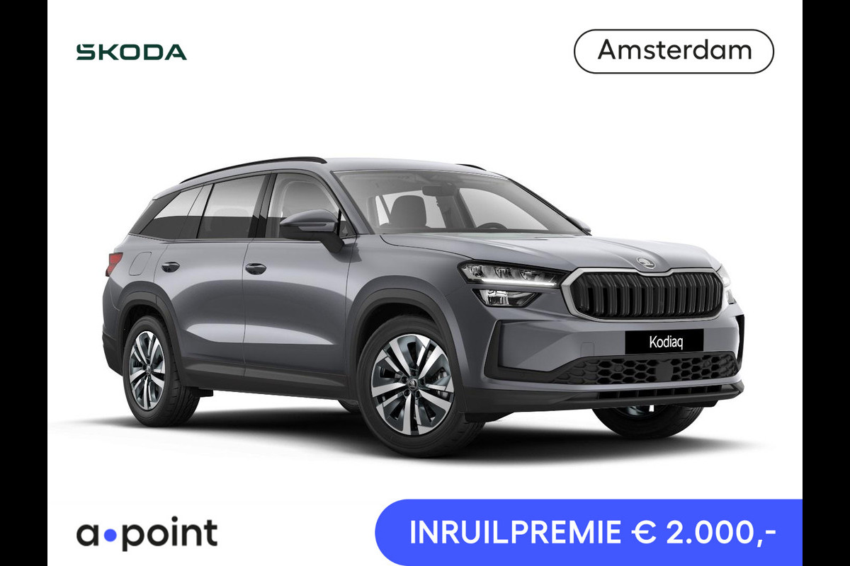 Škoda Kodiaq 1.5 TSI PHEV Edition 204 pk 6 versn. DSG | Trekhaak | Sunset | Velgen: 18" lichtmetalen velgen Soira aero, zilver