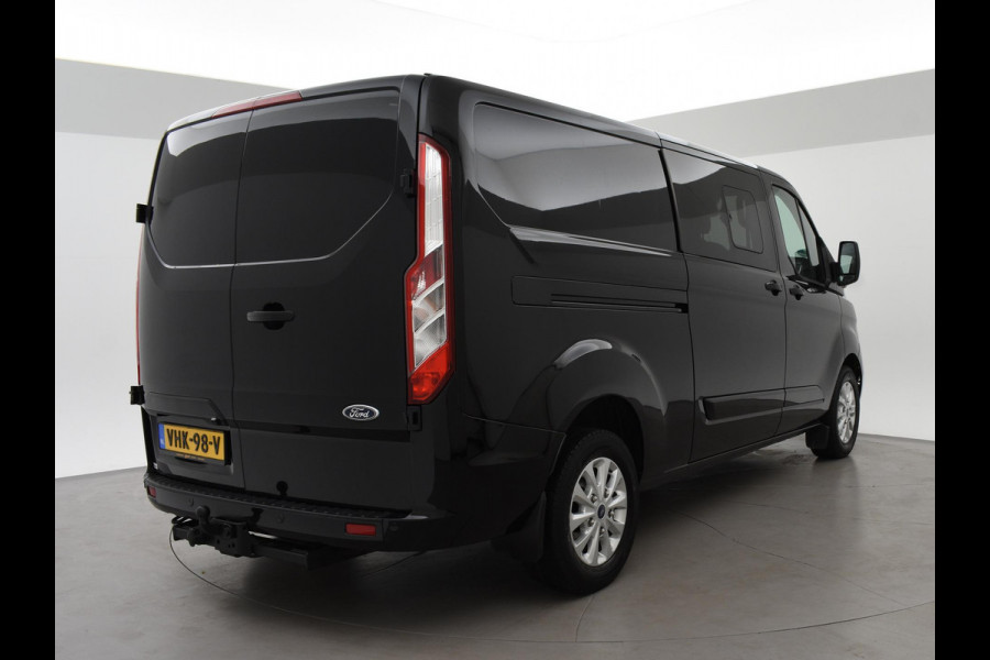 Ford Transit Custom 2.0 TDCI 170 PK AUT. LIMITED DUBBEL CABINE + ADAPTIVE CRUISE | 2 SCHUIFDEUREN | LEDER | XENON | TREKHAAK