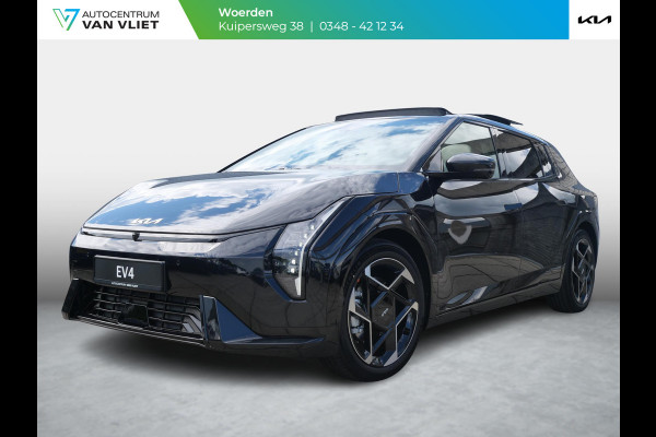 Kia EV4 GT-PlusLine 81.4 kWh | Adapt. Cruise. | Navi. | Clima | Stoel/stuurverwarming | Schuifkantel dak | Harman Kardon | GT-Line Vegan Lederen Stoelbekleding | Dodehoekcamera | Intelligente Parkeerassistentie