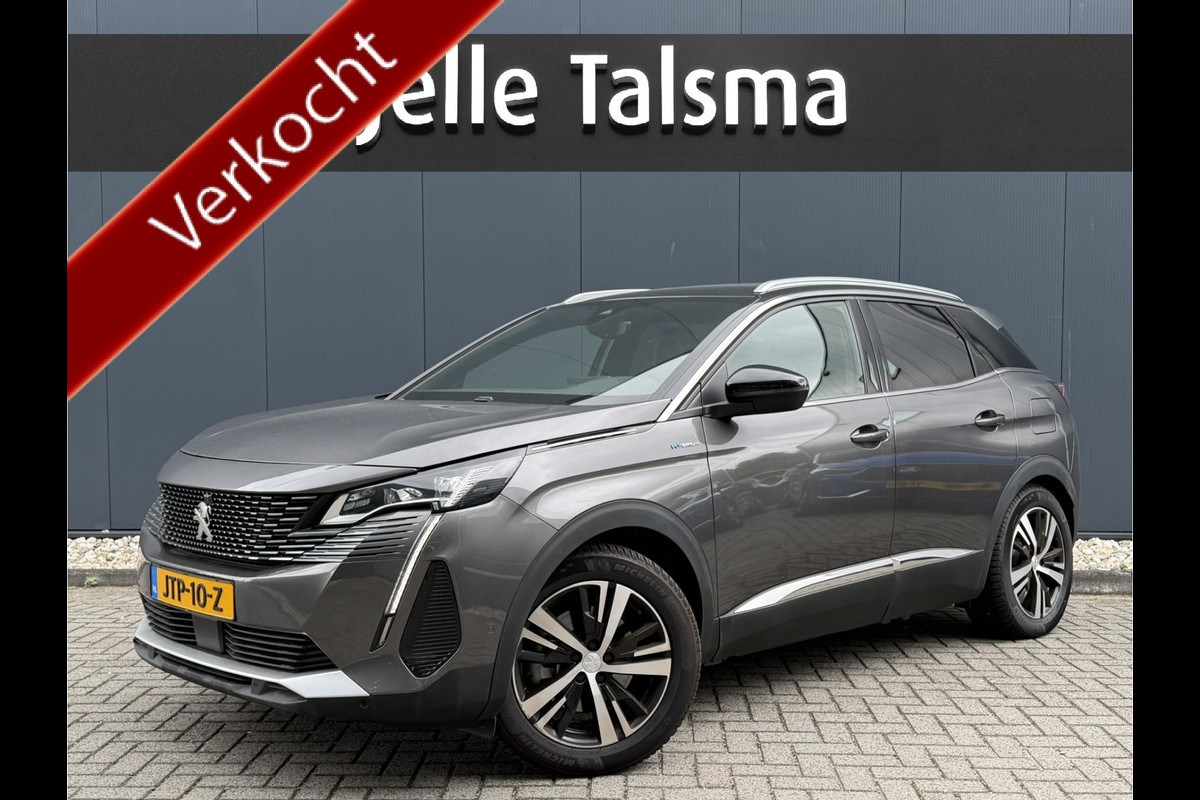 Peugeot 3008 1.6 HYbrid4 300 GT | Camera 360 | kantel schuifdak | Apple carplay/Android Auto | Stoelverwarming