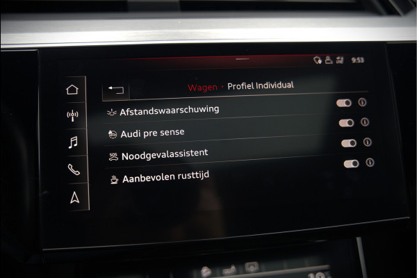 Audi e-tron e-tron 50 quattro Launch edition Black 71 kWh | Black Edition | Panoramadak | Memory Seat | Luchtvering | Adaptive Cruise Control | Keyless | Matrix LED | Trekhaak | Stoelverwarming | NAP | SOH 94,39%