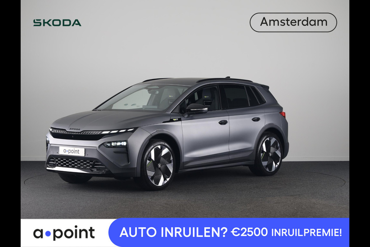 Škoda Elroq 85x RS 340pk 4x4 | Matt Grey | 340 PK | Warmtepomp | Adaptief onderstel | 21" lichtmetaal |