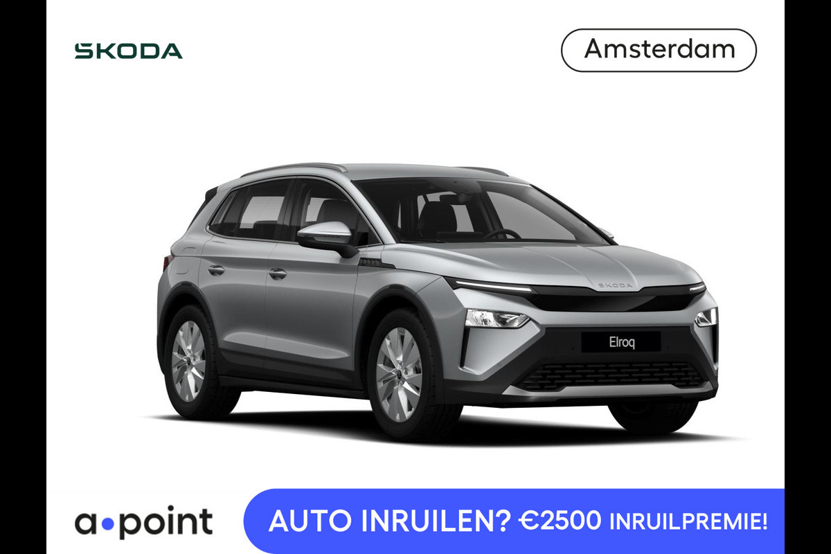 Škoda Elroq 60 Tour Edition | Smokey Diamond Metallic | Android Infotainment + Navigatie | Verwarmbaar Stuurwiel + Voorstoelen | Parkeersens V+A + Achteruitrijcamera | Adaptieve Cruise Control | Blind Spot Assist