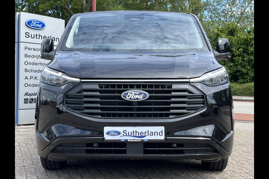 Ford Transit Custom 320 2.5 PHEV L2H1 Black Platinum DC 233pk | Dubbele cabine leder | DEMO | Full led | Dubbele zij-schuifdeur | Full options