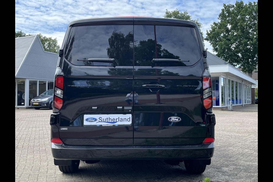 Ford Transit Custom 320 2.5 PHEV L2H1 Black Platinum DC 233pk | Dubbele cabine leder | DEMO | Full led | Dubbele zij-schuifdeur | Full options