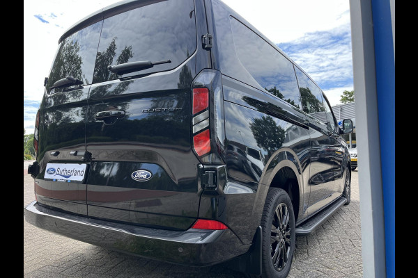 Ford Transit Custom 320 2.5 PHEV L2H1 Black Platinum DC 233pk | Dubbele cabine leder | DEMO | Full led | Dubbele zij-schuifdeur | Full options