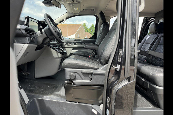 Ford Transit Custom 320 2.5 PHEV L2H1 Black Platinum DC 233pk | Dubbele cabine leder | DEMO | Full led | Dubbele zij-schuifdeur | Full options