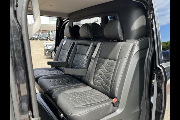 Ford Transit Custom 320 2.5 PHEV L2H1 Black Platinum DC 233pk | Dubbele cabine leder | DEMO | Full led | Dubbele zij-schuifdeur | Full options
