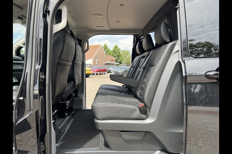 Ford Transit Custom 320 2.5 PHEV L2H1 Black Platinum DC 233pk | Dubbele cabine leder | DEMO | Full led | Dubbele zij-schuifdeur | Full options