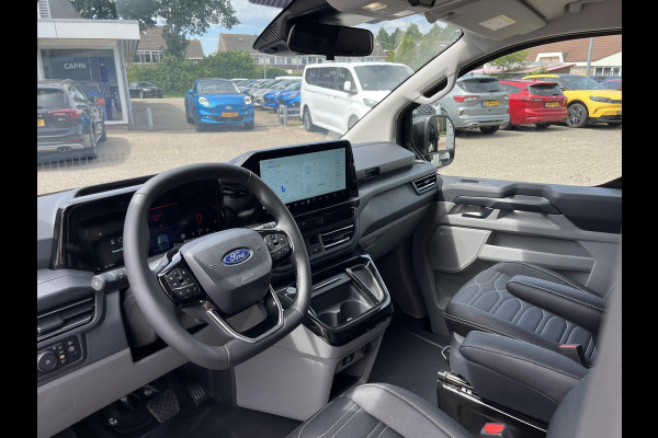Ford Transit Custom 320 2.5 PHEV L2H1 Black Platinum DC 233pk | Dubbele cabine leder | DEMO | Full led | Dubbele zij-schuifdeur | Full options