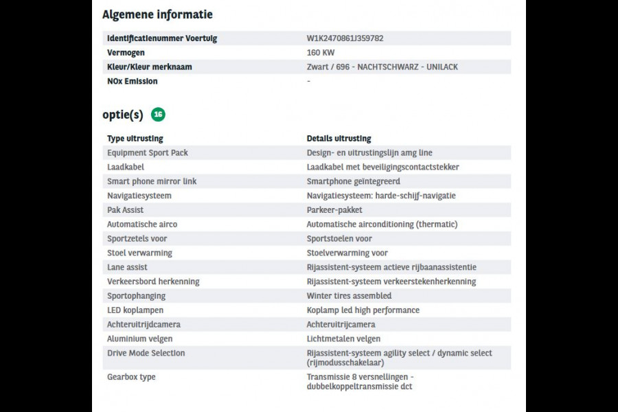 Mercedes-Benz B-Klasse 250 e Hybride Premium Design AMG line / 1/2 Leder / Stoelverwarming / Pdc+Camera / Navigatie / Apk 01-2028