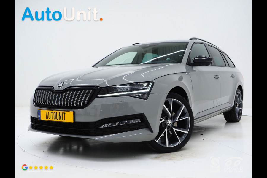 Škoda Superb Combi 1.4 TSI iV Sportline | Leder/Alcantara | Trekhaak | Carbon | Memory | Sfeerlicht | Keyless | Adaptive Cruise